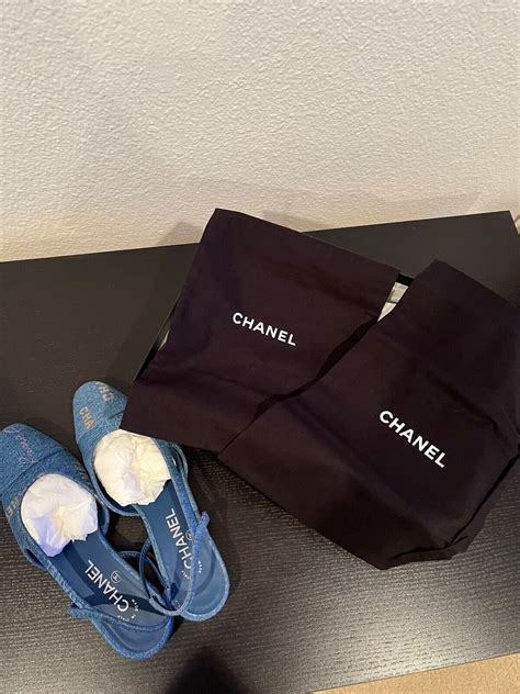 chanel denim slingback flats|chanel slingback online shop.